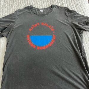 Clare V Gray and Red Short Sleeve Tee size large